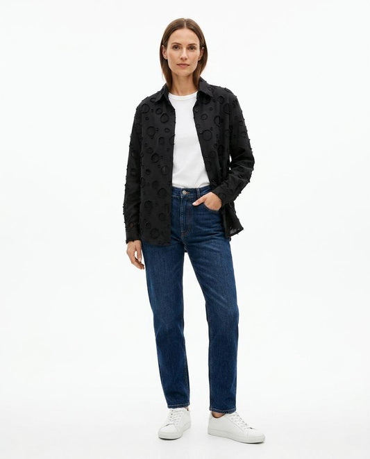 Talbos Closet - Artor | Textured Cutout Shirt Women