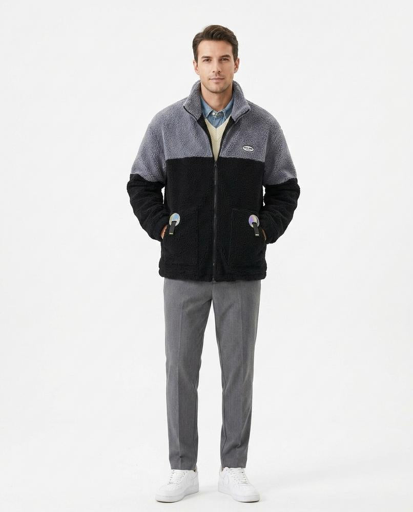 Talbos Closet - Casil | Color-Block Fleece Jacket Men