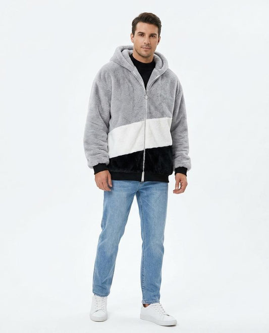 Talbos Closet - Vasel | Plush Color-Block Hoodie Men