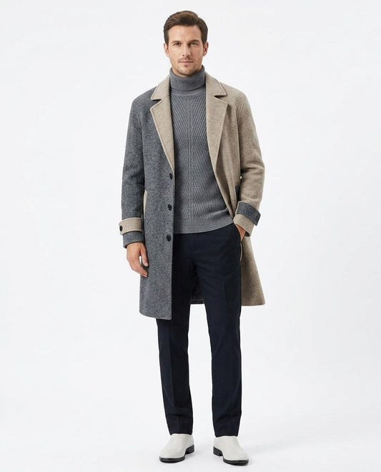 Talbos Closet - Allor | Color-Block Single-Breasted Coat Men