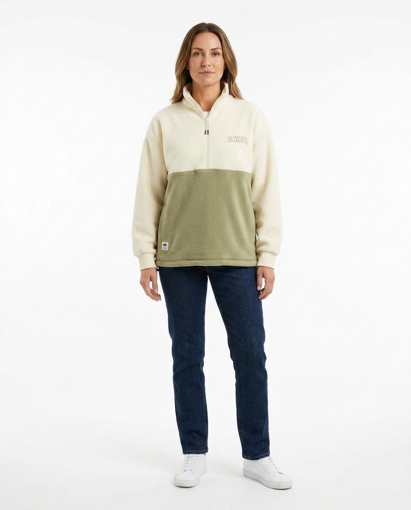 Talbos Closet - Nesel | Color-Block Half-Zip Sweatshirt Women