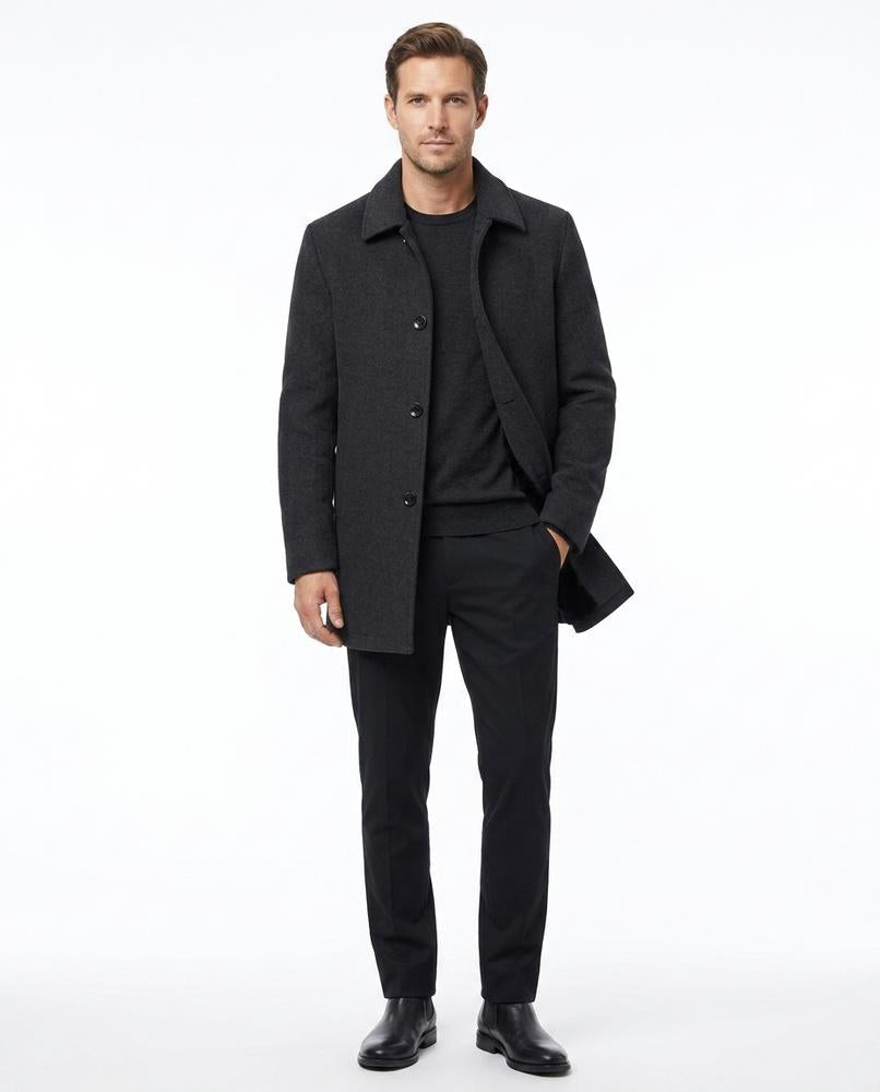 Talbos Closet - Almer | Fleece-Lined Single-Breasted Coat Men