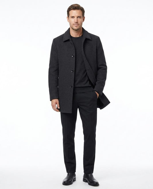 Talbos Closet - Almer | Fleece-Lined Single-Breasted Coat Men