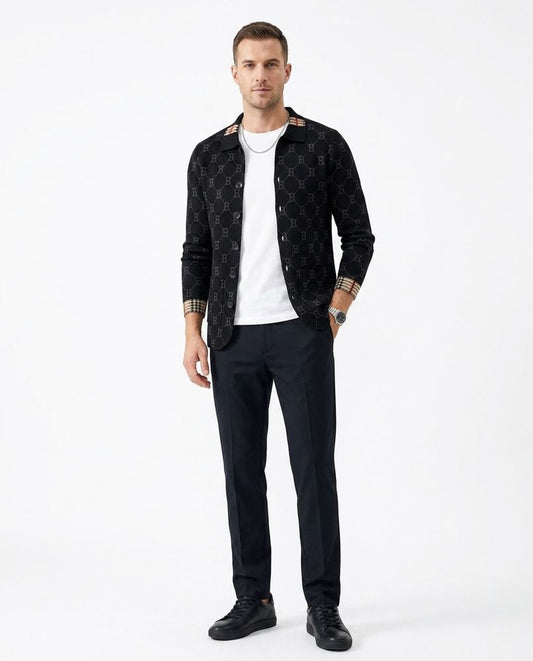 Talbos Closet - Veken | Collared Button-Front Knit Cardigan Men