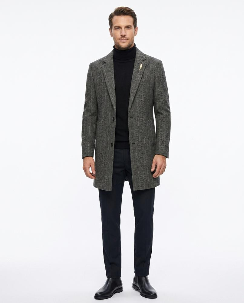 Talbos Closet - Timon | Striped Wool-Blend Coat Men