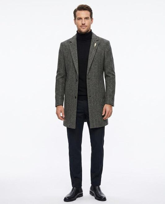 Talbos Closet - Timon | Striped Wool-Blend Coat Men
