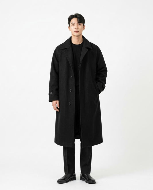 Talbos Closet - Dalin | Relaxed Fit Single-Breasted Coat Men