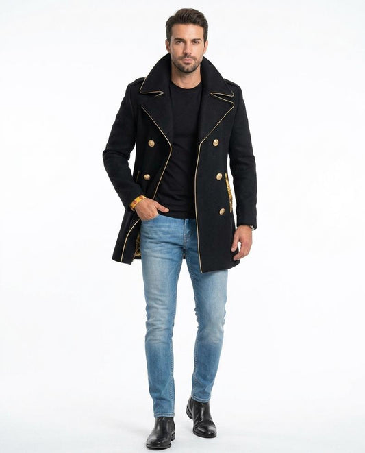 Talbos Closet - Madan | Double-Breasted Piped Coat Men