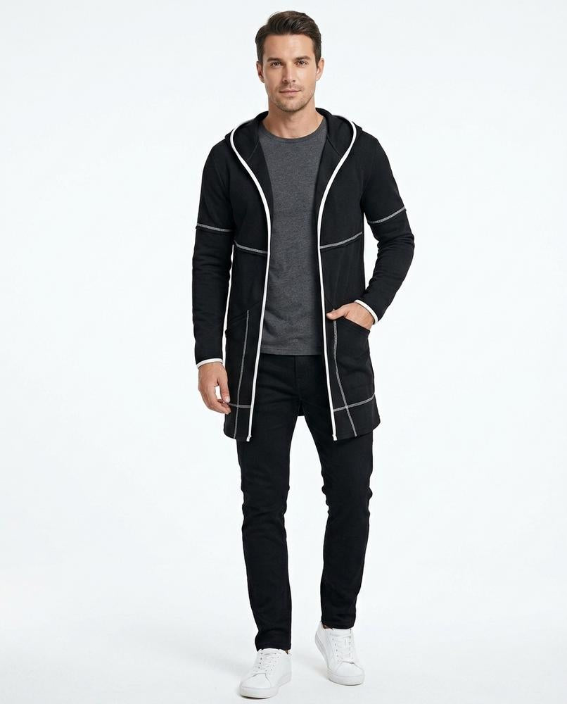 Talbos Closet - Mitir | Hooded Longline Cardigan Men