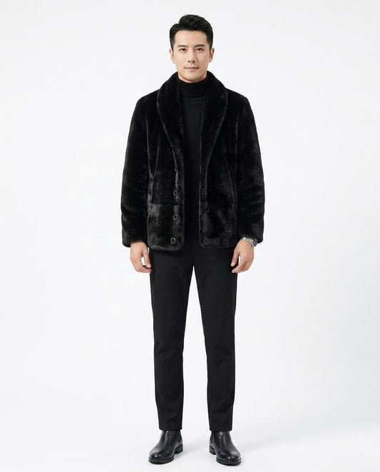 Talbos Closet - Alron | Faux-Fur Buttoned Jacket Men