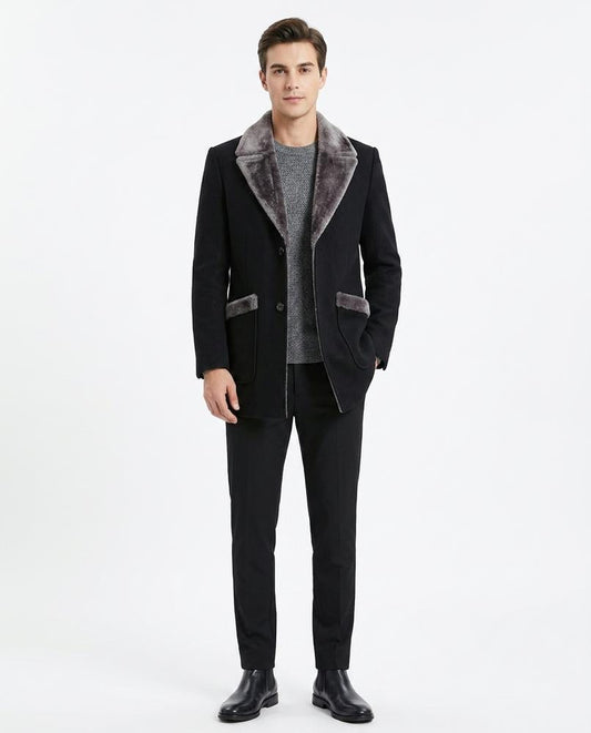 Talbos Closet - Davar | Single-Breasted Lined Coat Men