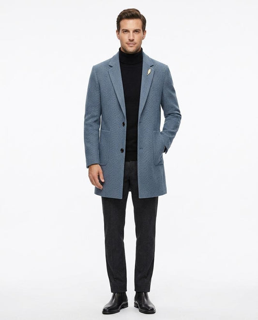 Talbos Closet - Laron | Herringbone Single-Breasted Coat Men
