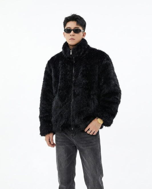 Talbos Closet - Madar | Faux-Fur Zip-Up Jacket Men