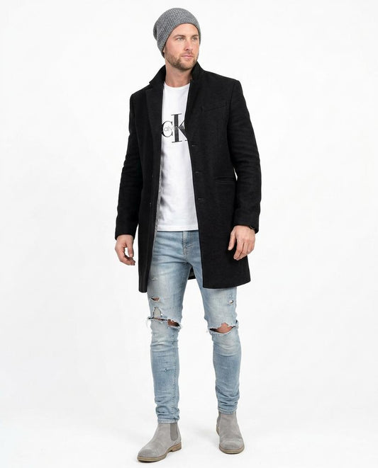 Talbos Closet - Semon | Single-Breasted Stand-Collar Coat Men