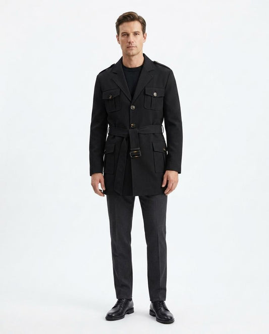 Talbos Closet - Vaser | Belted Four-Pocket Coat Men
