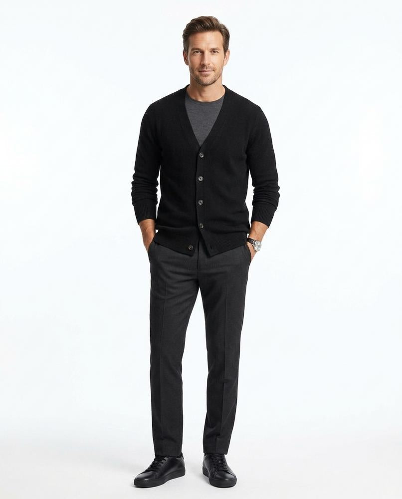 Talbos Closet - Elmir | Fine-Knit Button-Front Cardigan Men