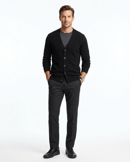 Talbos Closet - Elmir | Fine-Knit Button-Front Cardigan Men