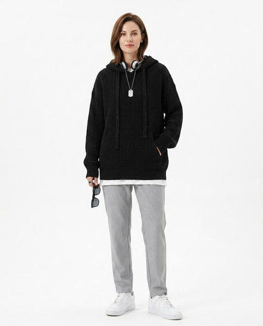 Talbos Closet - Canor | Waffle-Knit Loose-Fit Hoodie Unisex