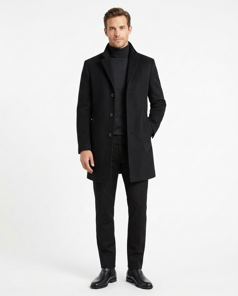 Talbos Closet - Zesol | Single-Breasted Wool-Blend Coat Men