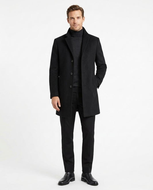 Talbos Closet - Zesol | Single-Breasted Wool-Blend Coat Men