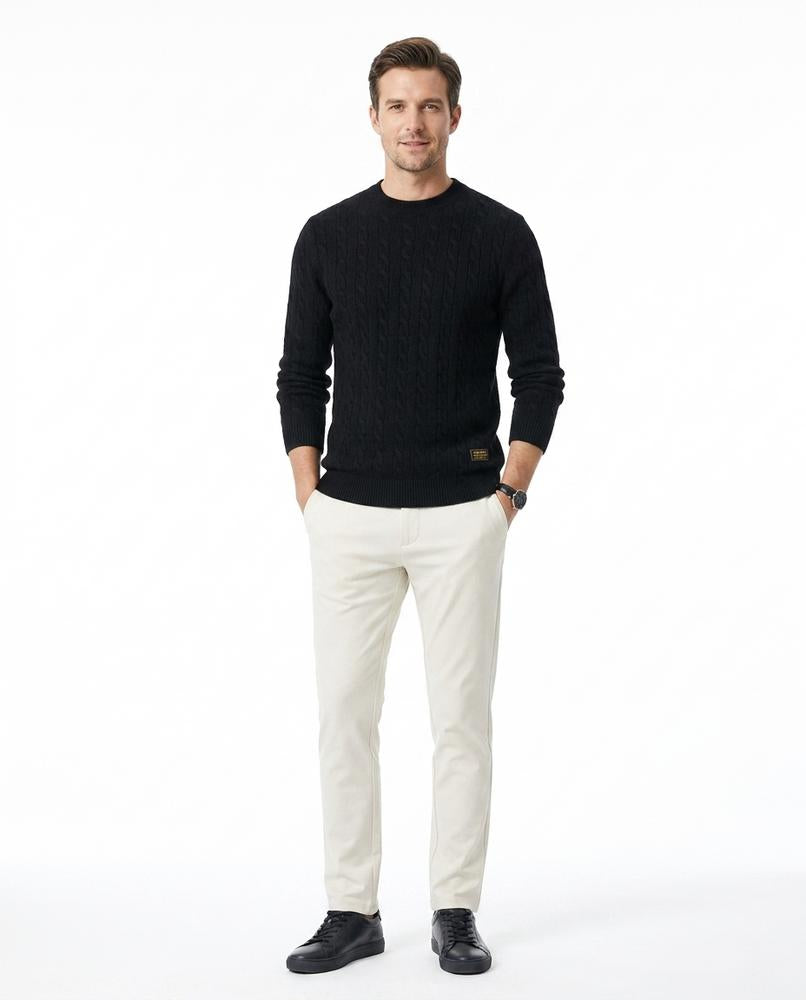Talbos Closet - Nimir | Cable-Knit Slim-Fit Sweater Men