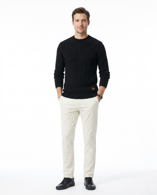 Talbos Closet - Nimir | Cable-Knit Slim-Fit Sweater Men