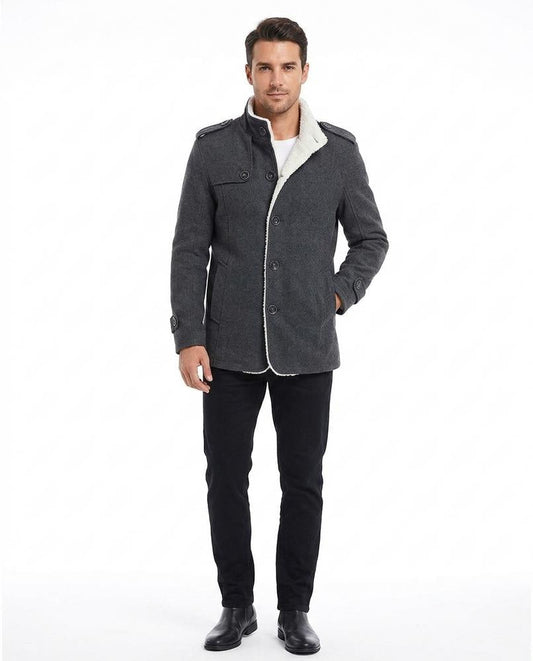 Talbos Closet - Milom | Sherpa-Lined Stand-Collar Coat Men