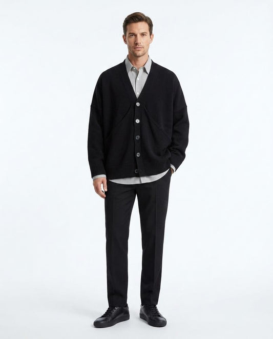 Talbos Closet - Yomir | Oversized V-Neck Knit Cardigan Men
