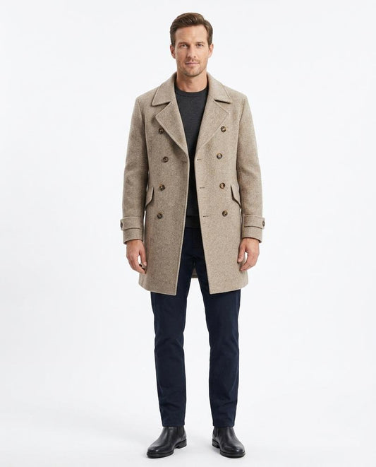 Talbos Closet - Dahal | Double-Breasted Textured Coat Men