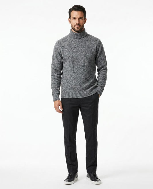 Talbos Closet - Alsin | Heathered Knitted Turtleneck Sweater Men