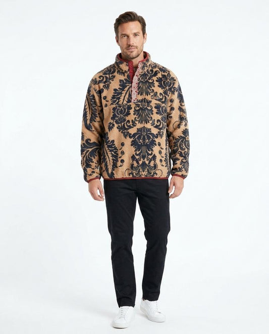 Talbos Closet - Vihal | Patterned Fleece Sweatshirt Men
