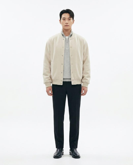 Talbos Closet - Masol | Ribbed-Collar Snap-Button Jacket Men