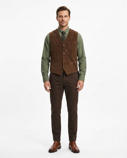 Talbos Closet - Arsol | Suede Button-Front Vest Men