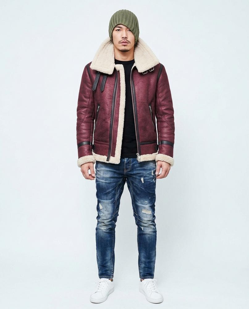 Talbos Closet - Zeven | Shearling-Lined Zip-Up Jacket Men