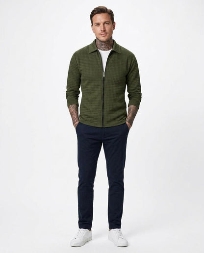 Talbos Closet - Nevel | Textured Zip-Up Jacket Men