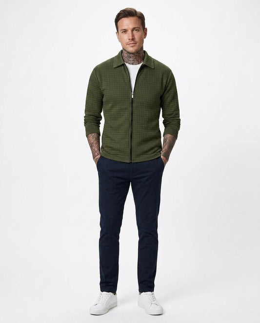 Talbos Closet - Nevel | Textured Zip-Up Jacket Men