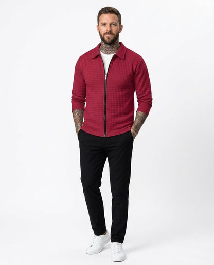 Talbos Closet - Nevel | Textured Zip-Up Jacket Men
