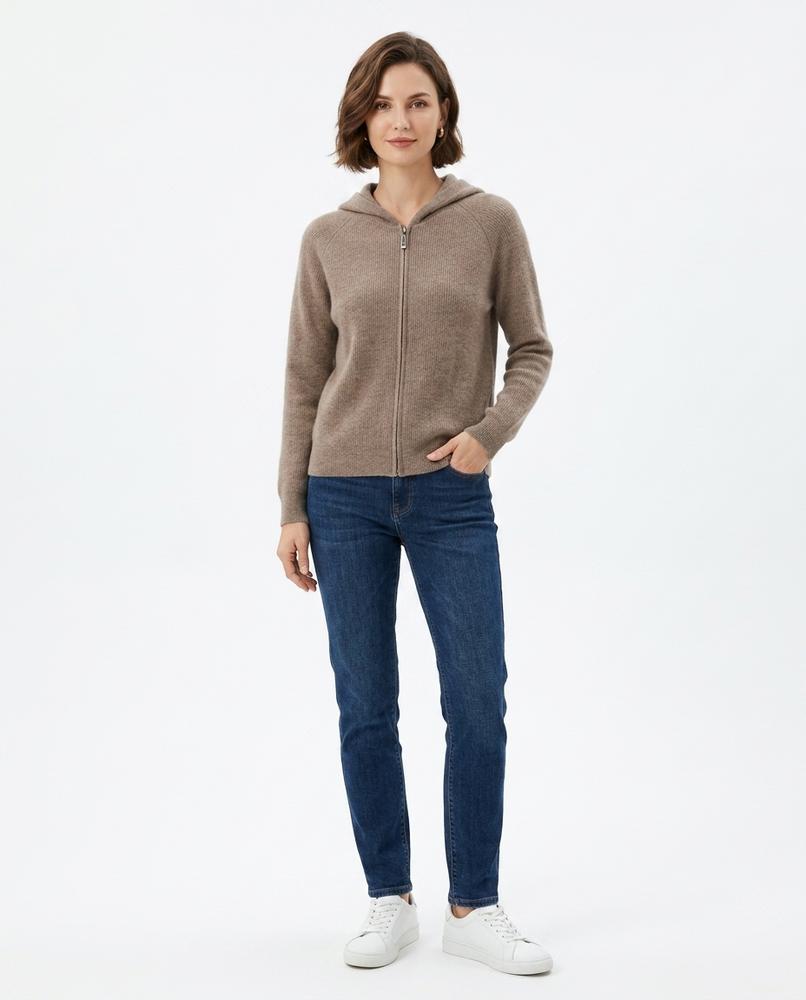 Talbos Closet - Lomin | Zip-Up Cable-Knit Hoodie Women