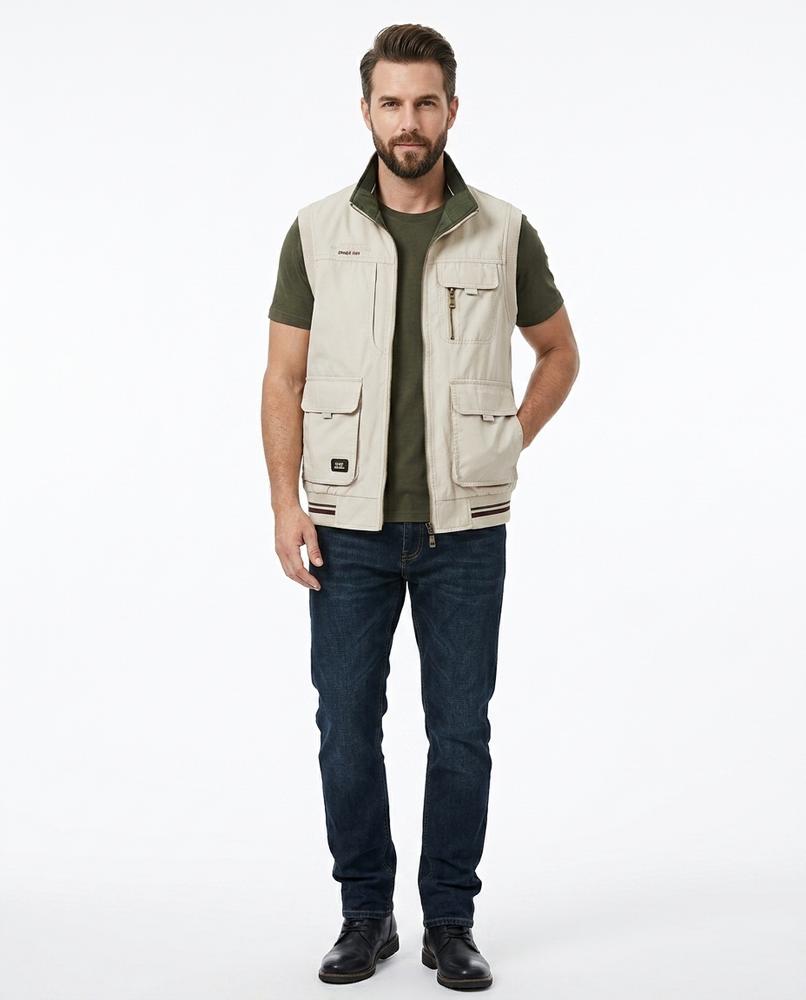 Talbos Closet - Arkar | Multi-Pocket Zip-Up Vest Men