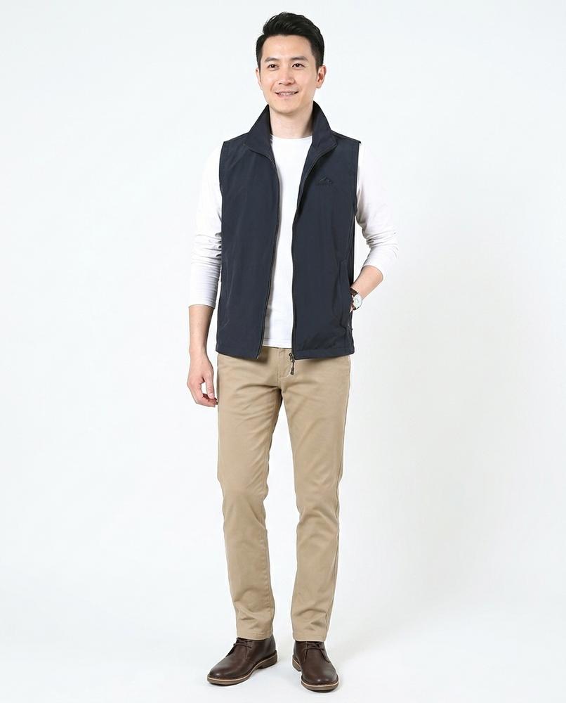 Talbos Closet - Zedar | Zip-Up Stand-Collar Vest Men