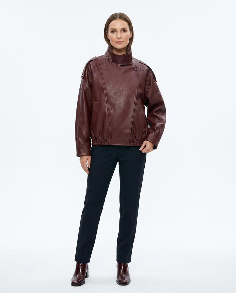 Talbos Closet - Vekar | Asymmetrical Grained Leather Jacket Women