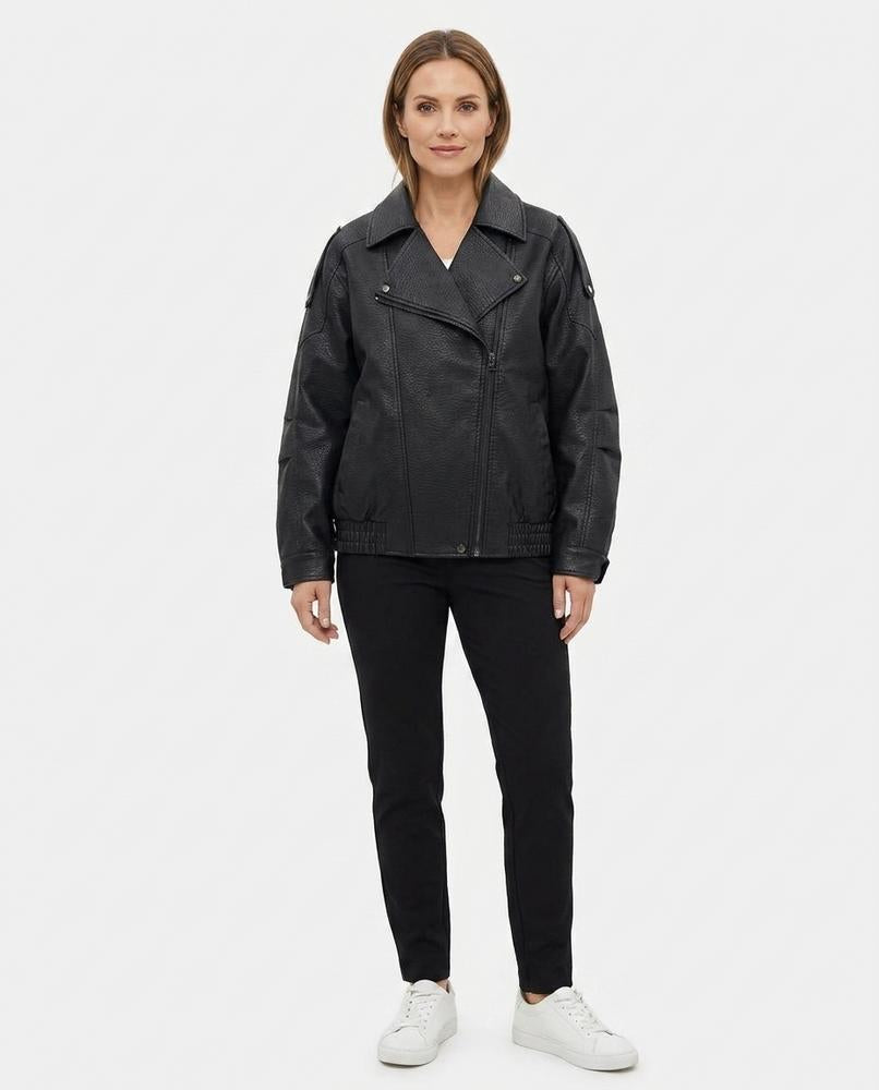 Talbos Closet - Caren | Oversized Faux Leather Jacket Women