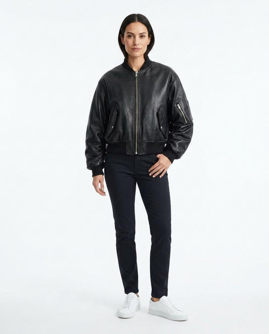 Talbos Closet - Arser | Leather Bomber-Style Jacket Women