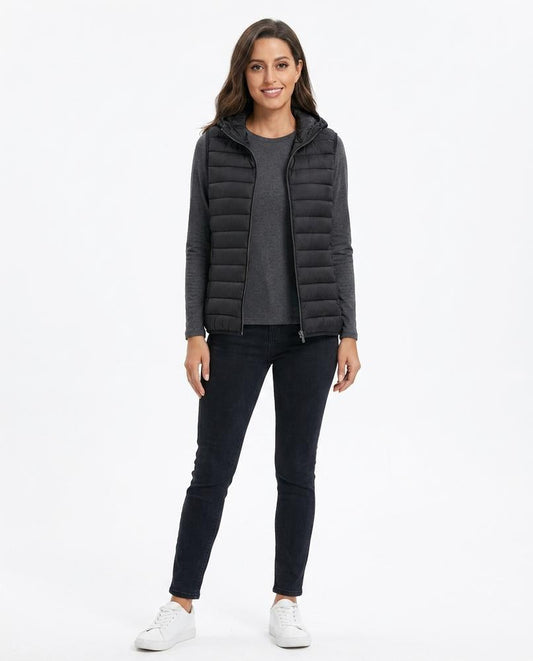 Talbos Closet - Lemor | Quilted Hooded Vest Women