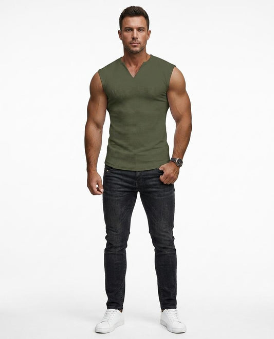 Talbos Closet - Camin | Waffle-Knit Sleeveless Top Men