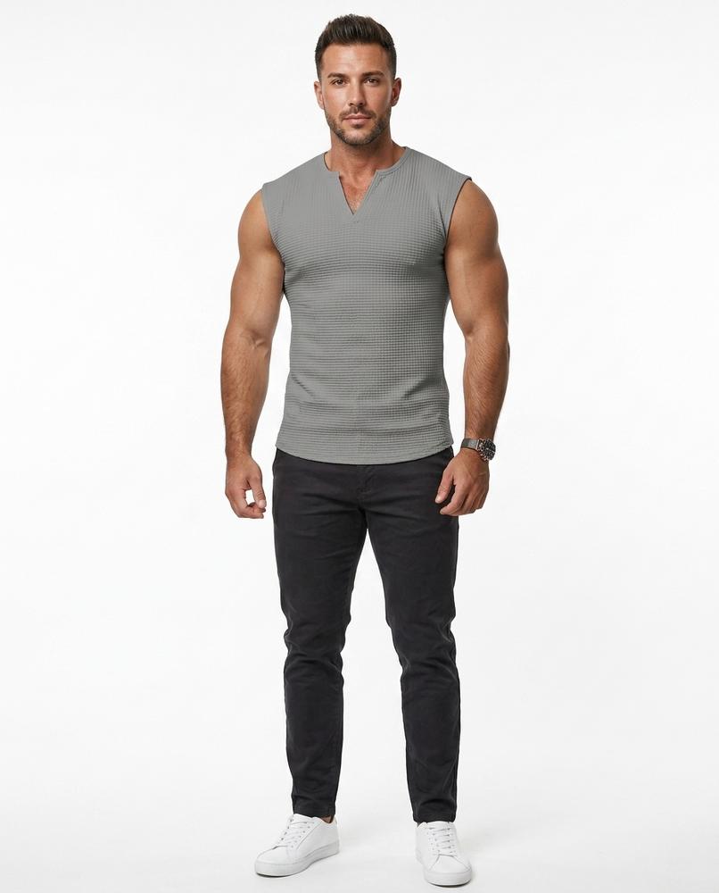 Talbos Closet - Camin | Waffle-Knit Sleeveless Top Men