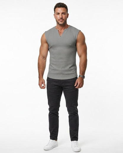 Talbos Closet - Camin | Waffle-Knit Sleeveless Top Men