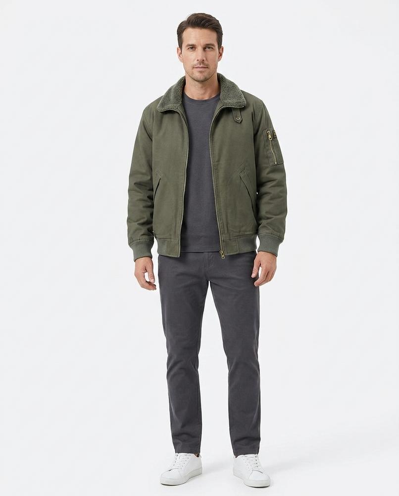 Talbos Closet - Semer | Sherpa-Collar Zip-Up Jacket Men
