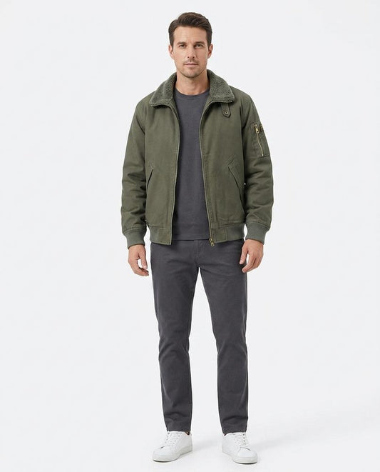 Talbos Closet - Semer | Sherpa-Collar Zip-Up Jacket Men