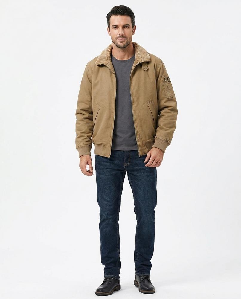 Talbos Closet - Semer | Sherpa-Collar Zip-Up Jacket Men